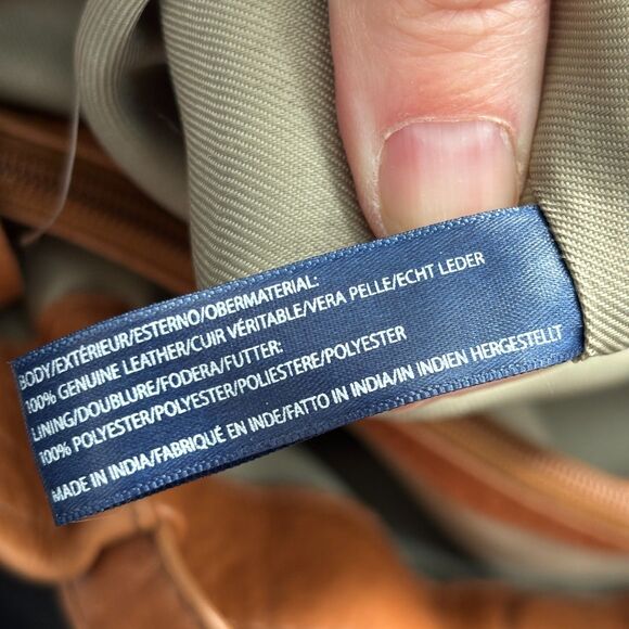 American Leather Tooled Leather Wylie Satchel Shoulder Bag Tan Brown Ornate EUC - Picture 7 of 13